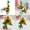 Sunflower Artificial Plant With Rain Flower Stones For Home Decor And Wedding Centerpieces