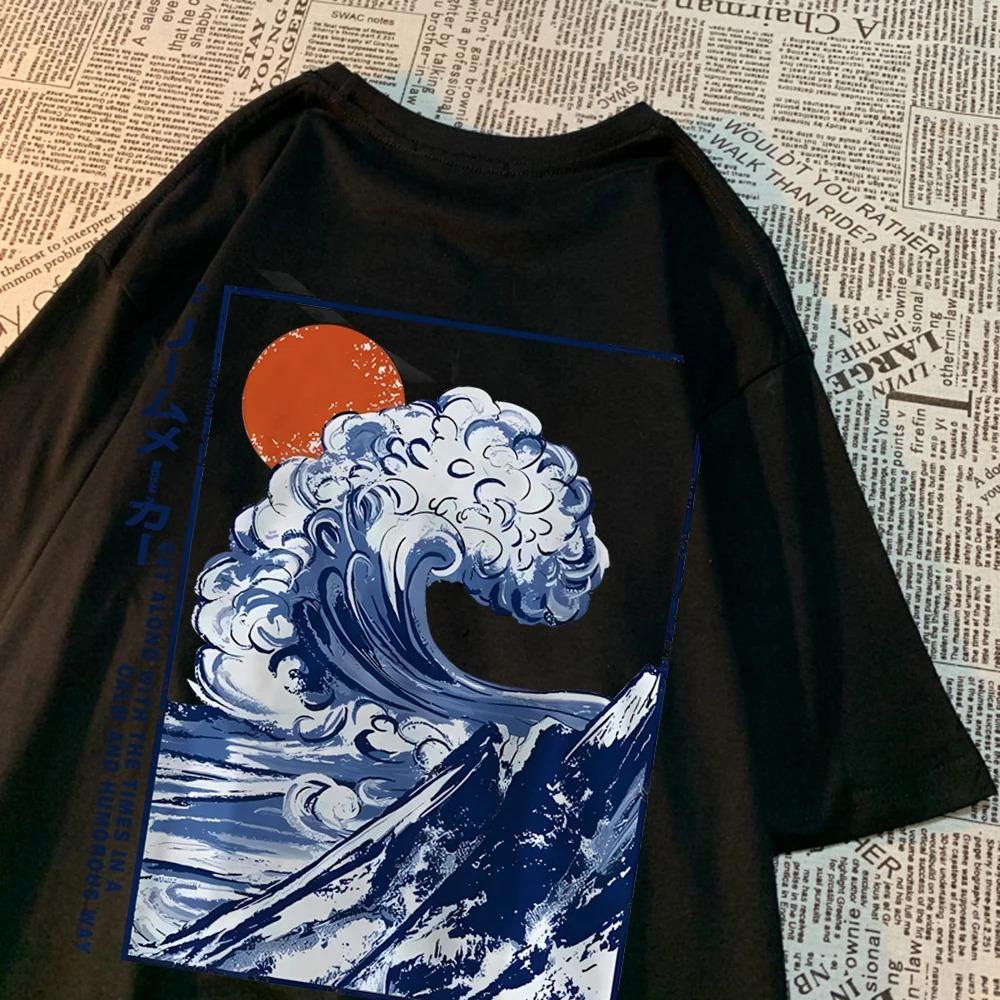 Japanese Style Limited To Getting Along In A Calm and Humorous Way Tshirt Mens Short Sleeved Hiphop Tshirt Casual Soft Top