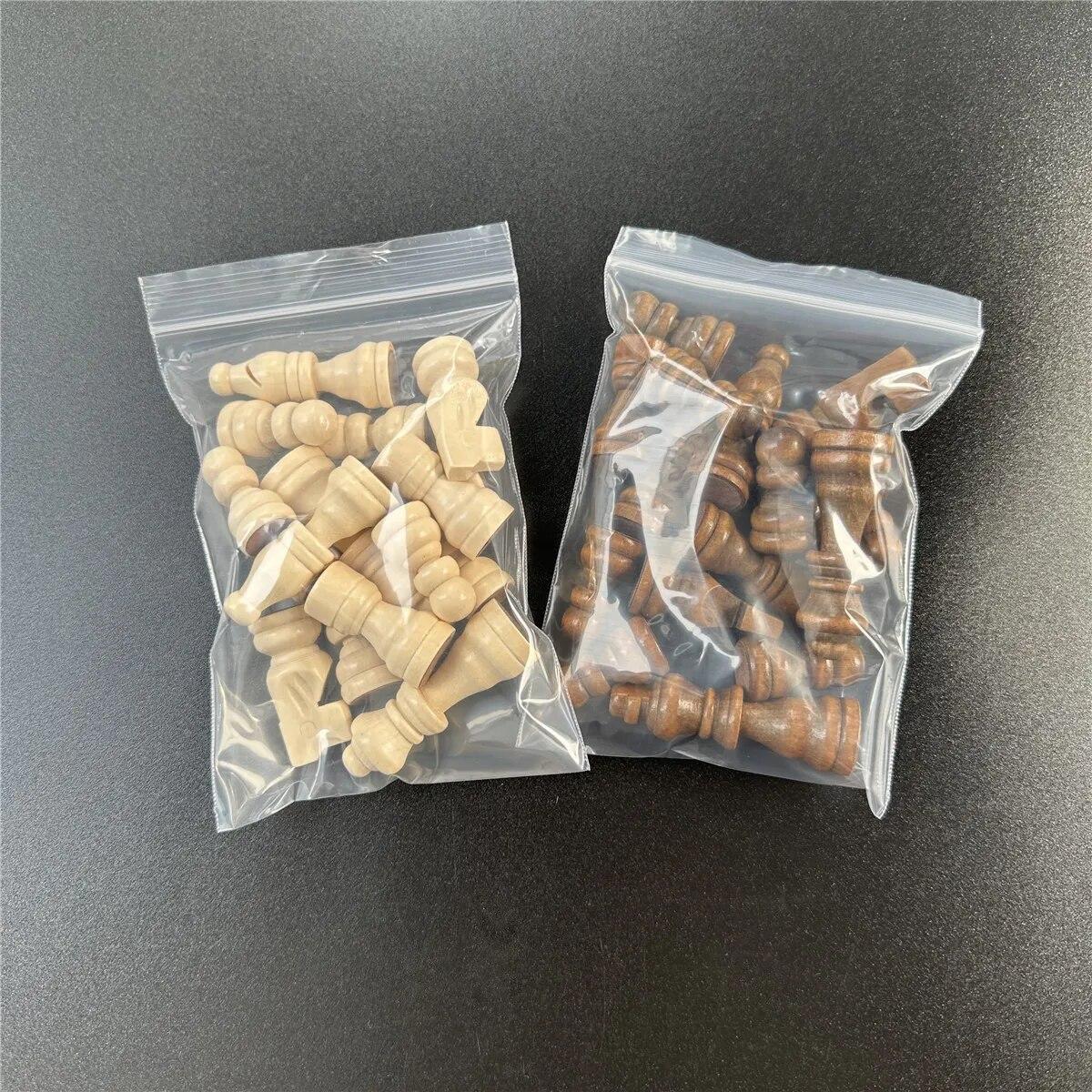 

Шахматные фигуры 2,5 дюйма Новый продвинутый набор фигур из цельного дерева 32 штуки Настольная головоломка Развлекательная игра