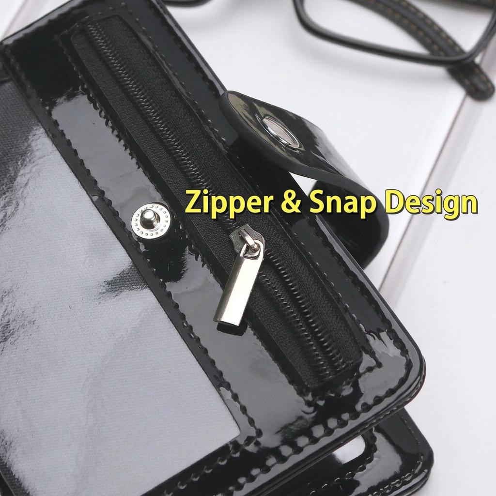 M5 Size Loose Leaf Notebook Leather Cover with Clear Window Zipper Pocket Journal for Daily Schedule Planning Scrapbooking