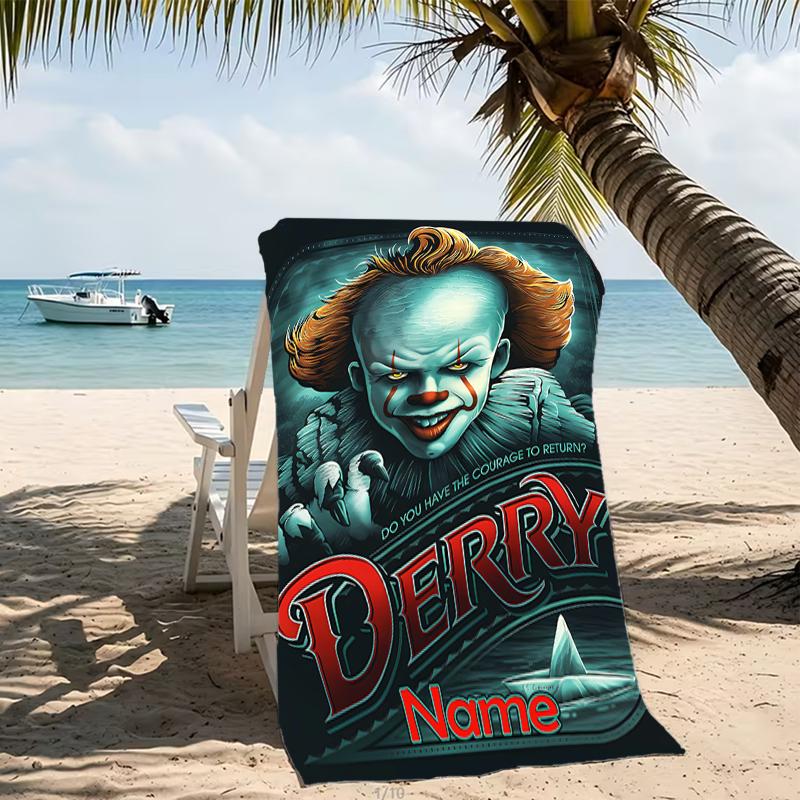 Customizable personalized beach towels Pennywise the Dancing Clown themed designs.Suitable for the beach, yoga, sports;ideal as beach accessories