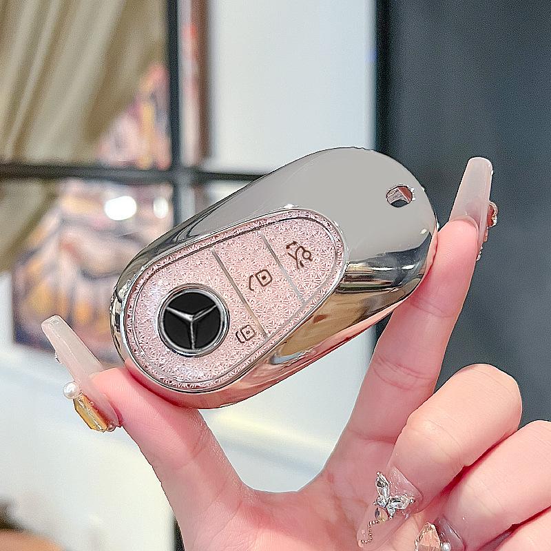 Mercedes-Benz Key Case for E300L/E260/C260L 2025 Model with Buckle, GLC300L Cover & S-Class Car Buckle