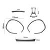 5Pcs Carbon Fiber Interior Speedometer Cover Trim For Ford Fiesta 2011-2015