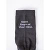 Daiso Womens Lettering Mid Calf Socks Black