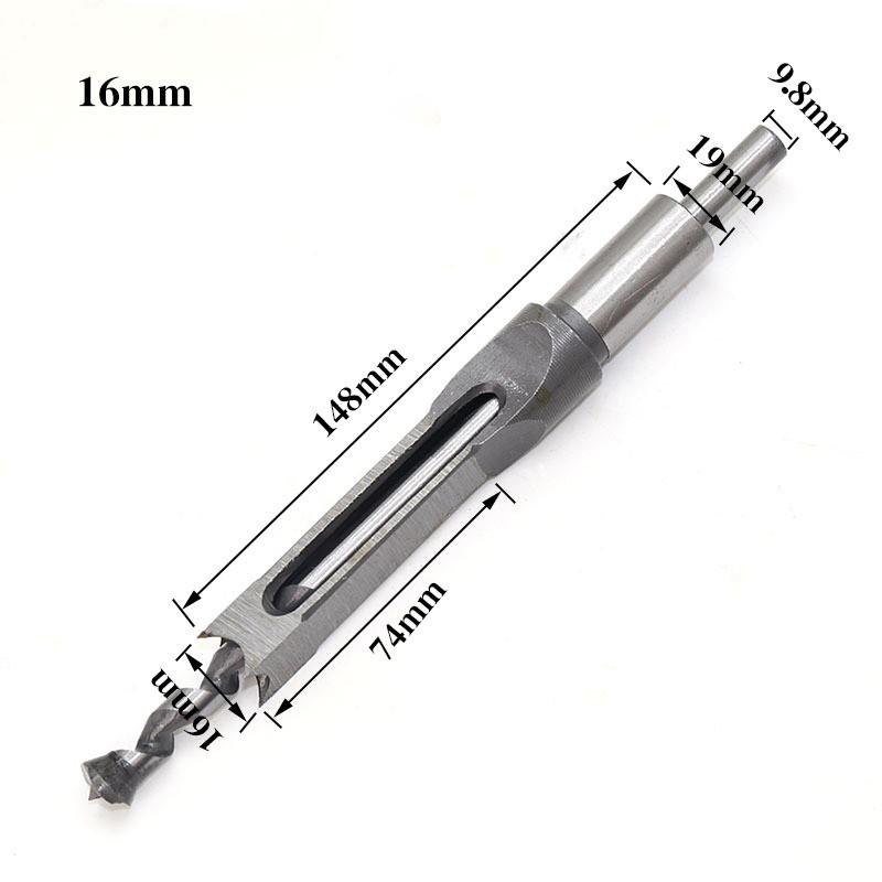 6-16mm HSS Square Hole Drill Bit Woodworking Tools Auger Mortising Chisel Drill Screwdriver DIY Furniture Square Hand Tools