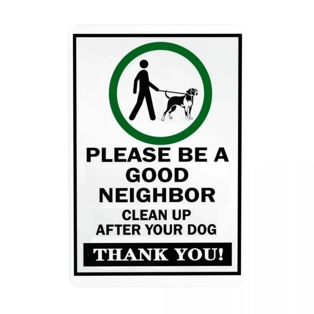 NO Dogs Allowed Metal Tin Sign Retro No Dog Poop Sign Tin Decorative Signs Plaques Club Cafe Restaurant Man Cave Bar Metal Plate