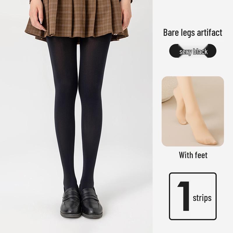 Bare Legs Women's Autumn/Winter Nude Super Natural Thickened Flesh-Tone Anti-Snag Velvet Pantyhose