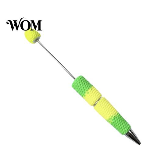 Craft Pens for Adults DIY Beadable Pen, Colorful Fancy Beaded Crafting Ballpoint Rainbow Gradient Gift Students, Party Favors, Creative Office