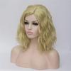 Curly Cosplay Wigs  for Women Short Blue purple Pink Green Golden Yellow Side Part Heat Resistant Fiber Synthetic Hair