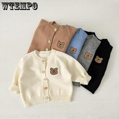 Koreanische Strickjacke für Kinder, Frühlings- und Herbst-Langarm-Oberteil, Herren- und Damen-Baby-Herbstpullover
