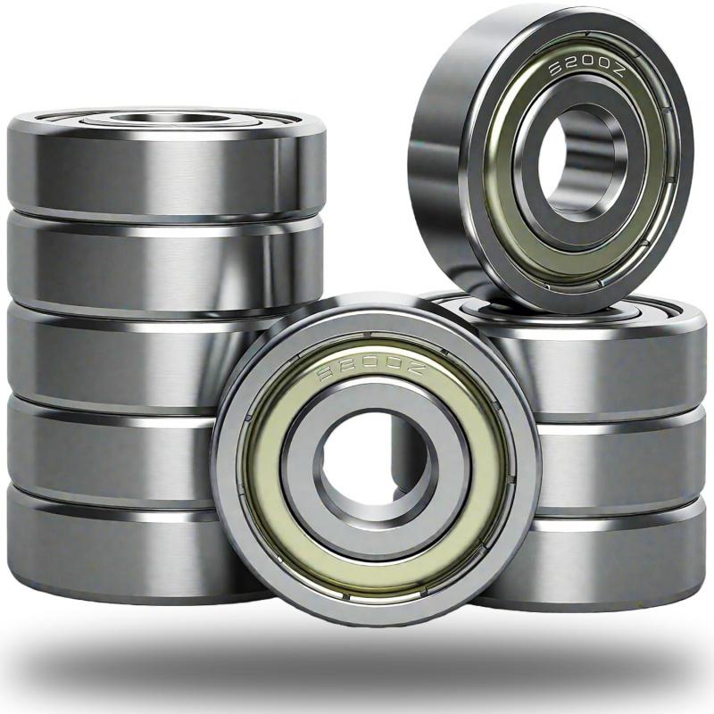 10Pcs 6200 6201 6202 6203-ZZ Deep Groove Ball Bearings, Double Metal Sealed
