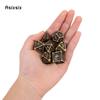 7 Pcs Black Yellow Skull Metal Dice Solid Metal Polyhedral Dice Set Suitable for Role-Playing RPG Board Game Card Game