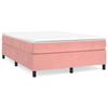 3144686 vidaXL Lit à sommier tapissier avec matelas Rose 140x200 cm Velours