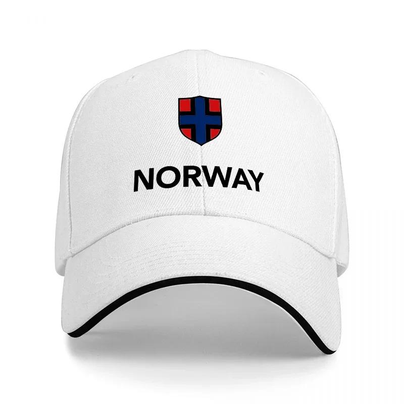 NORWAY FLAG EMBROIDERED BASEBALL CAP BLACK WITH RED BLUE CROSS DESIGN CLASSIC FIT OUTDOOR SPORTS HAT FOR Unisex AND Women
