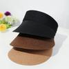 Casual Wide Brim Foldable Beach Hat Sun Hat Visors Straw Cap