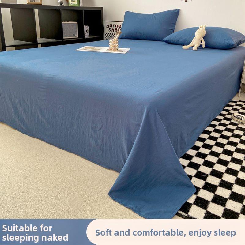 Minimalist Striped Bed Sheet Soft Household & Student Dorm Single Double Bed Bedding