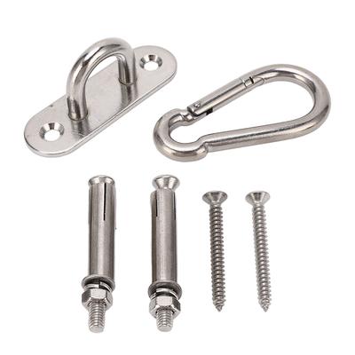 Ceiling Hooks Stainless Steel Swing Suspension Hooks Hardware Kit U Type Fixing Hooks for Yoga Hammock Chair Sandbag
