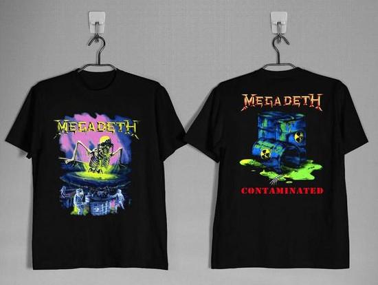 

Megadeth Tour 1989 Contaminated Thrash T Shirt - Vintage Megadeth Metal T Shir S