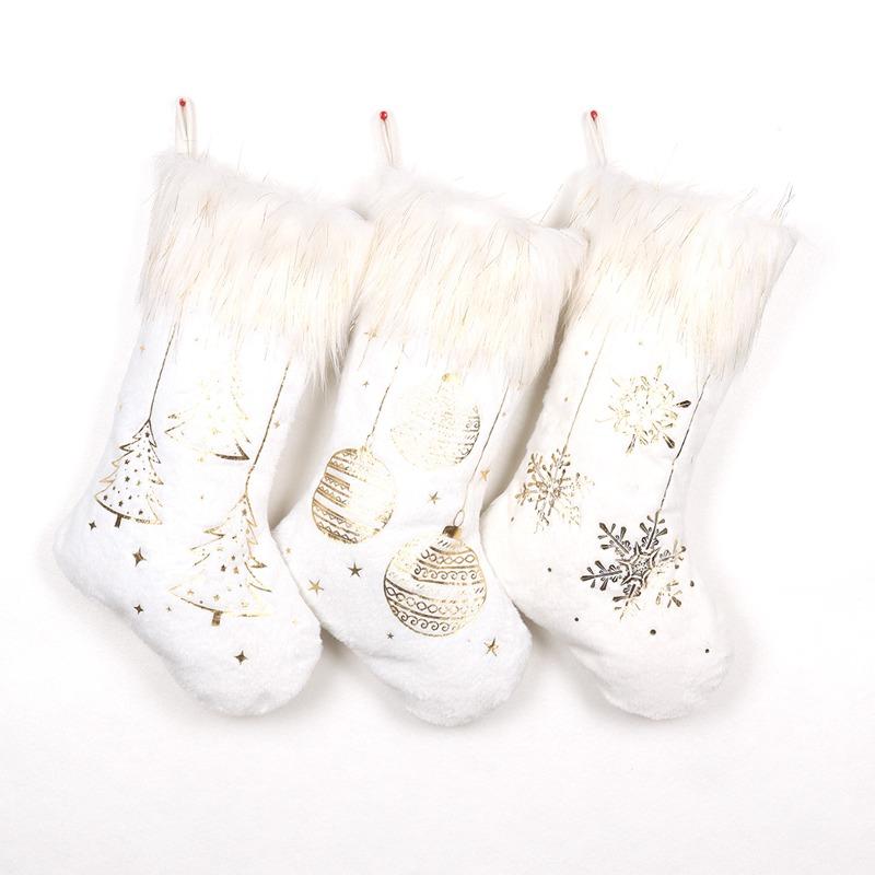 Christmas socks Christmas stockings bronzing stockings gift bag Christmas decorative stockings Christmas gift candy bag