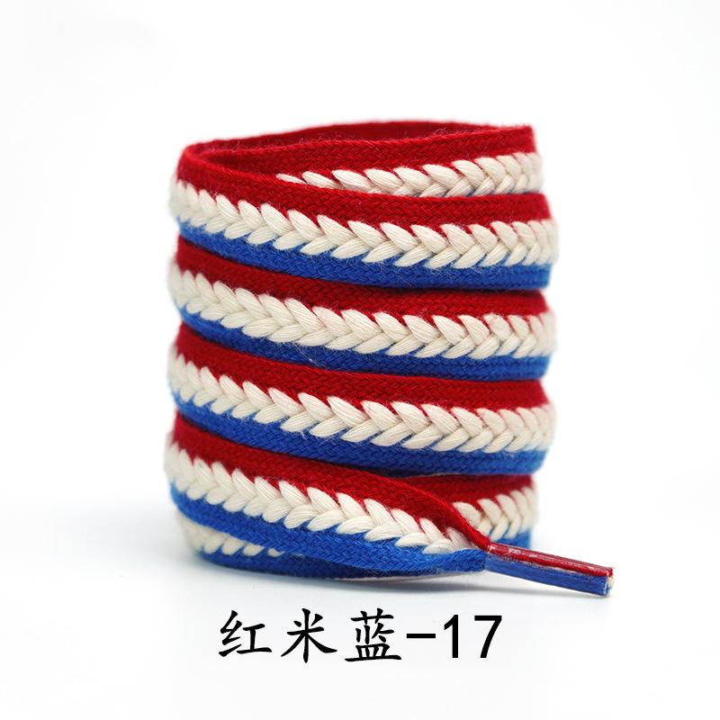 100cm Weizenstich Schnürsenkel für Freizeit-Sneaker Weiße Sportschuhe Mehrfarbig Geflochtene Flache Schnürsenkel Großhandel Pro Paar