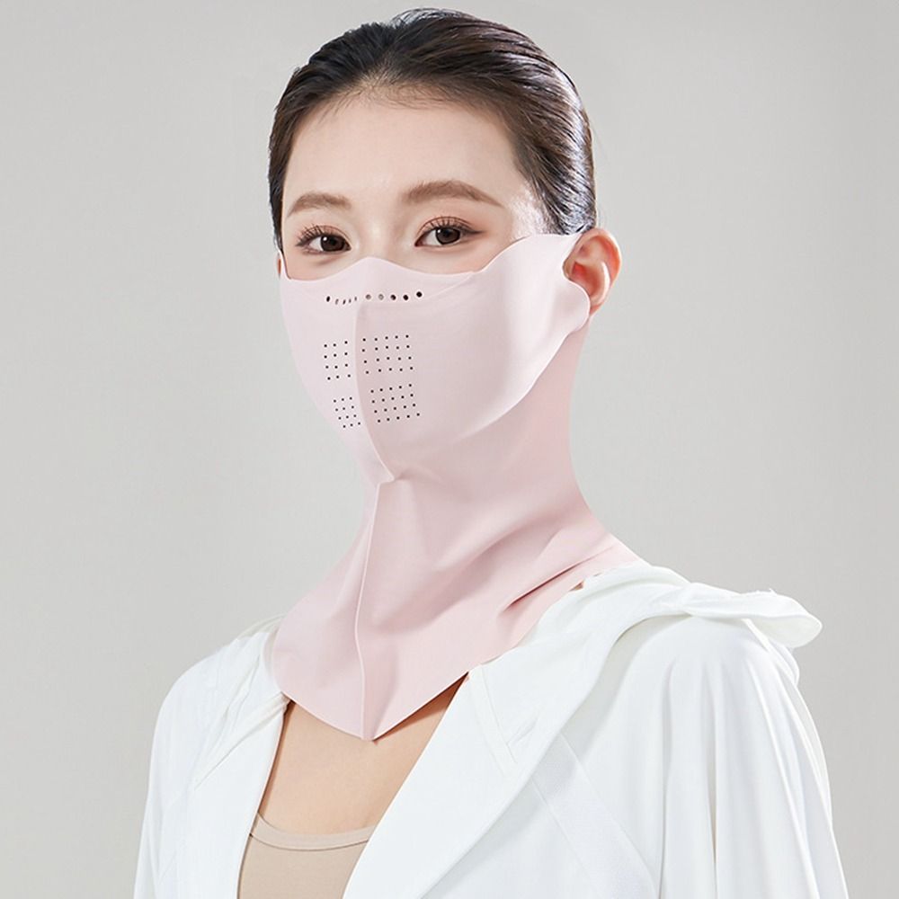 Sunscreen Face Scarf Sunscreen Mask Face Mask Face Gini Mask Adjustable Ice Silk Mask  Sports