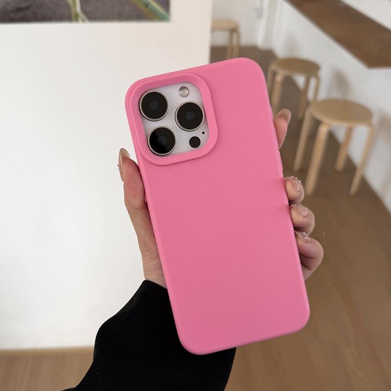 Simple Solid Silicone Full Coverage Anti Fall Phone Case For Iphone 17