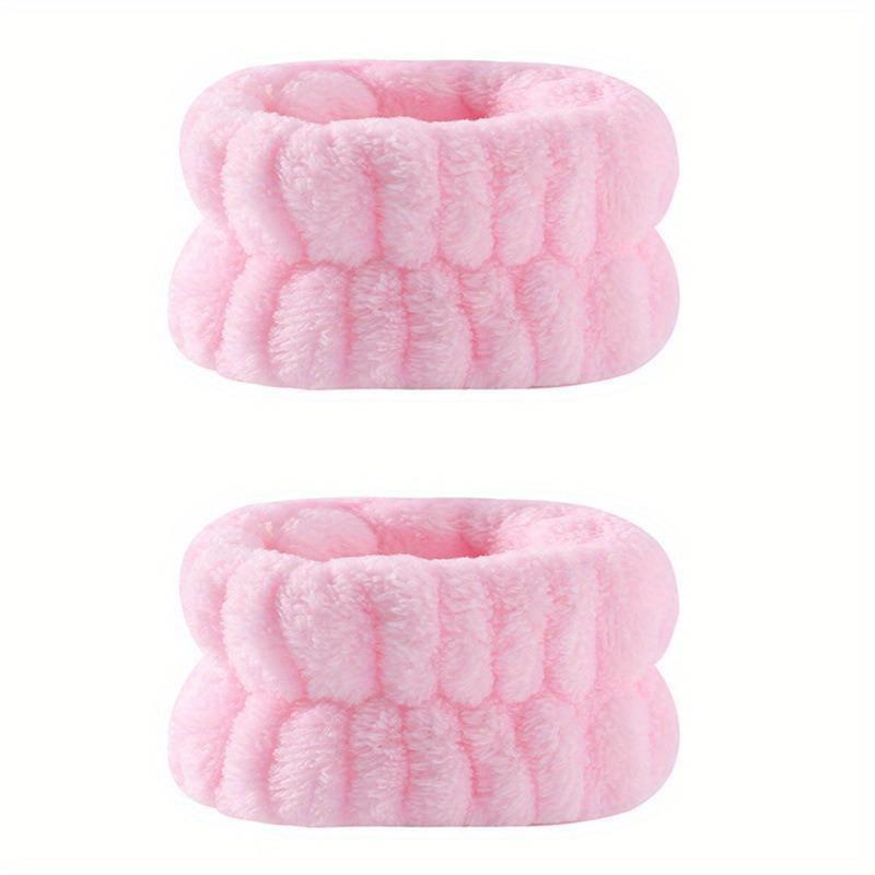 2PCS Reusable Spa Wrist Washband Soft Microfiber Towel Wristbands For Washing Face Women Girl Yoga Running Sport Wrist Sweatband