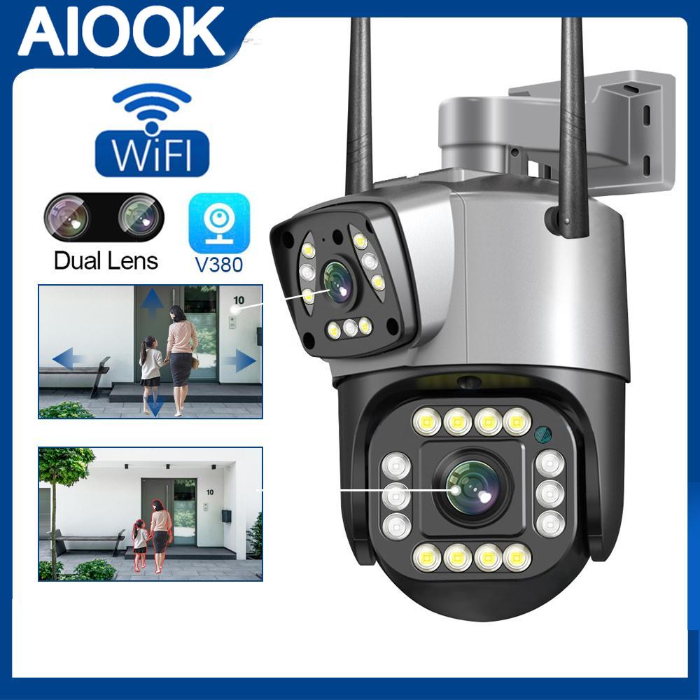 

AIOOK, V380 4K 8MP, IP-камера безопасности, беспроводное наружное наблюдение CCTV Wi-Fi, IA Sports Tracking, ночное видение, водонепроницаемость