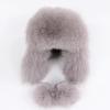 On Sale Real Fox Fur Women's Russian Ushanka Aviator Trapper Snow Skiing Hats Caps Earflap Winter Ladies Fox Fur Bomber Hat