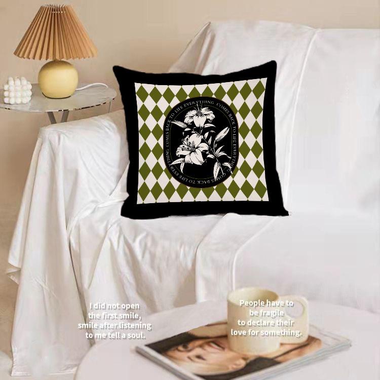 American Retro Art Pillow Case Living Room Sofa Bedroom Backrest Cushion Geometric Art Pillow Home Decoration