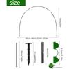 Gartenbogen-Kit mit Handschuhen & 30 Stück Heringen - Verstellbare Pflanzenstütze für Hochbeete, Gewächshaustunnel, Frostschutz - Fiberglasstangen