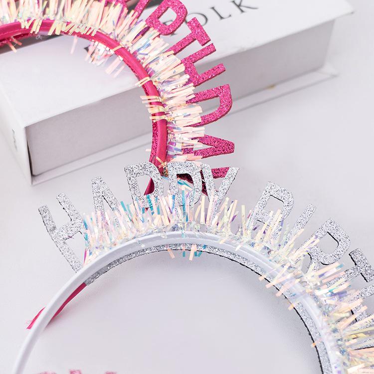 Colorful Glitter One-Year-Old Birthday Headband & Hat - Perfect Party and Photo Prop