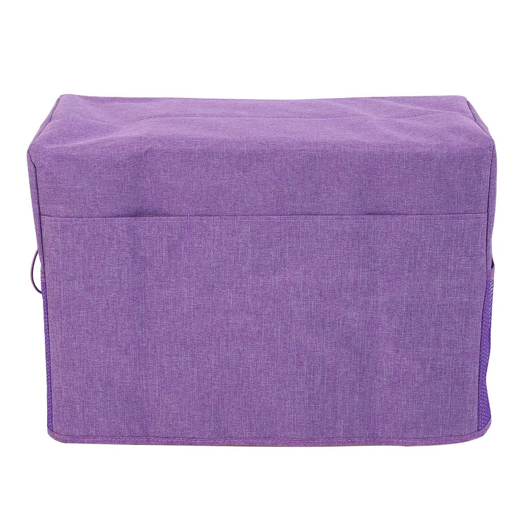 Sewing Machine Cover with Storage Pockets Polyester Protective Dust Cover 17.32x12.01x8.46in Purple