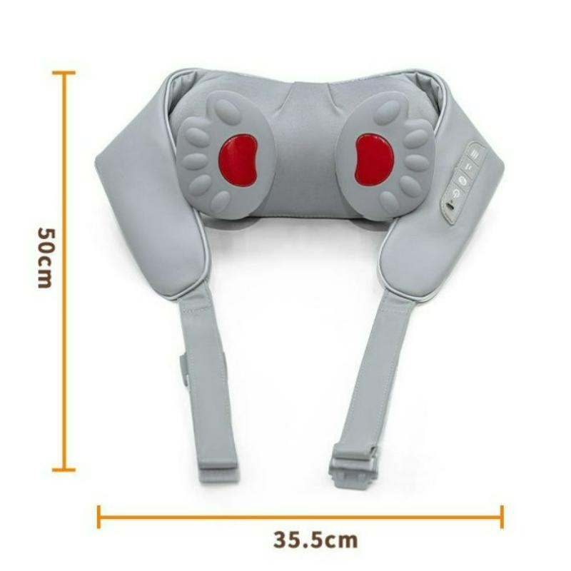 

Shiatsu Neck And Shoulder Massager with LED Red Light Kneading Spine Back Muscle Relaxer for Home Use Shoulder Massage Shawl серый