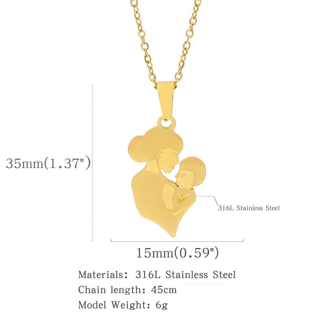 Mother's Day Heart Pendant Necklace - Love Letter Design