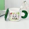 Cartoon Ceramic Cup with Magnetic Dolls Large Capacity High Temperature Resistance Mug Opening Small Gift Water Cup Small Animal Cup