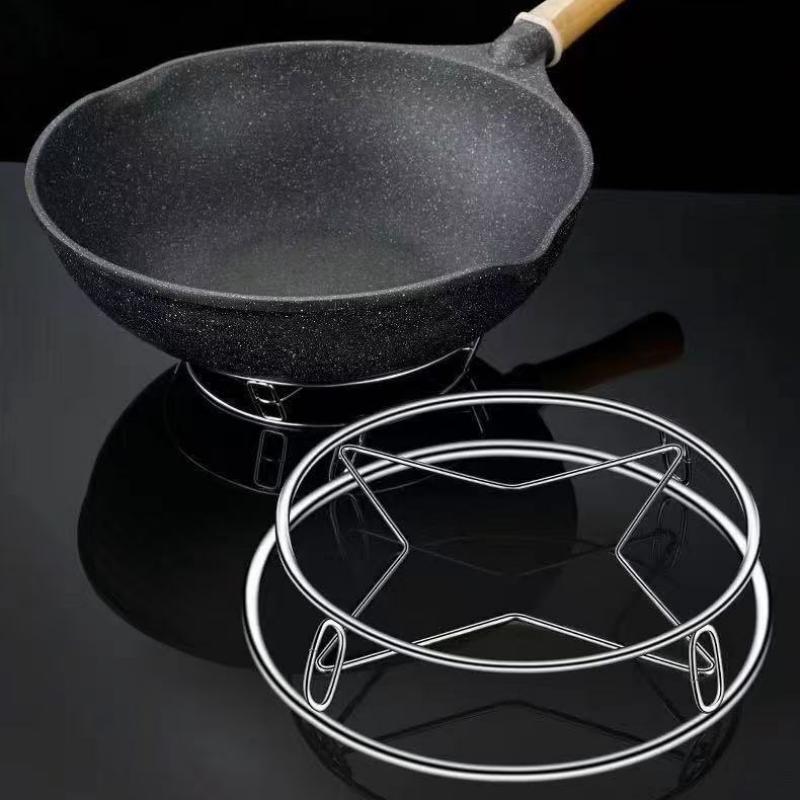 Stainless Steel Pot Rack Kitchen Anti-Scalding Heat-Insulating Pot Mat Steamer Rack Cookware Storage Rack