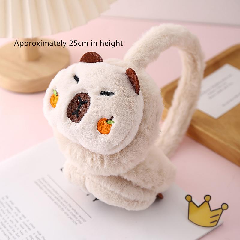 Cute Capybara Earmuffs For Winter Warmth And Velvet Cartoon Children'S Primary School Students Going Out To Prevent