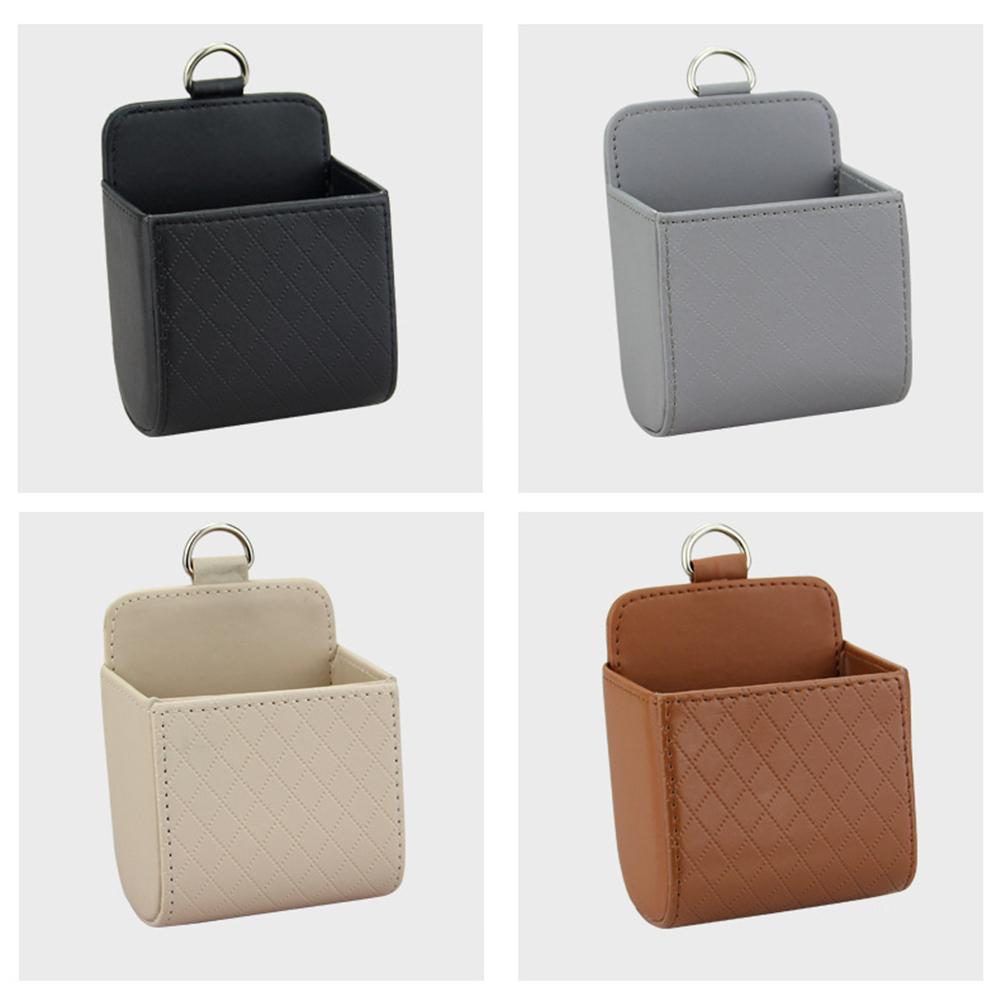 Car Airs Vent Storage Bag,Dashboard Tidy Hanging Leather Organizer Box,Glasses Phone Holder,Storage Organizer Car Accessorie