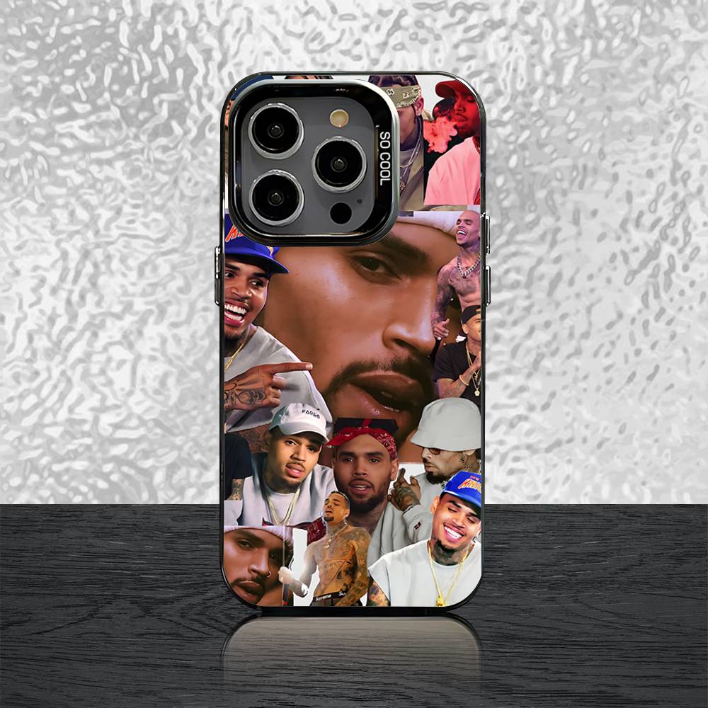 C-Chris Brown 11 Phone Case For iPhone 16,15,14,13,12,11,Pro,Max,Plus,Mini,SE Black Candy Matte Shockproof Cover