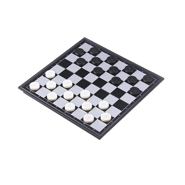 1 Set Checkers Durable Folded Plastic Chess Checkers Checkers Set Draughts for Kids Children Adults