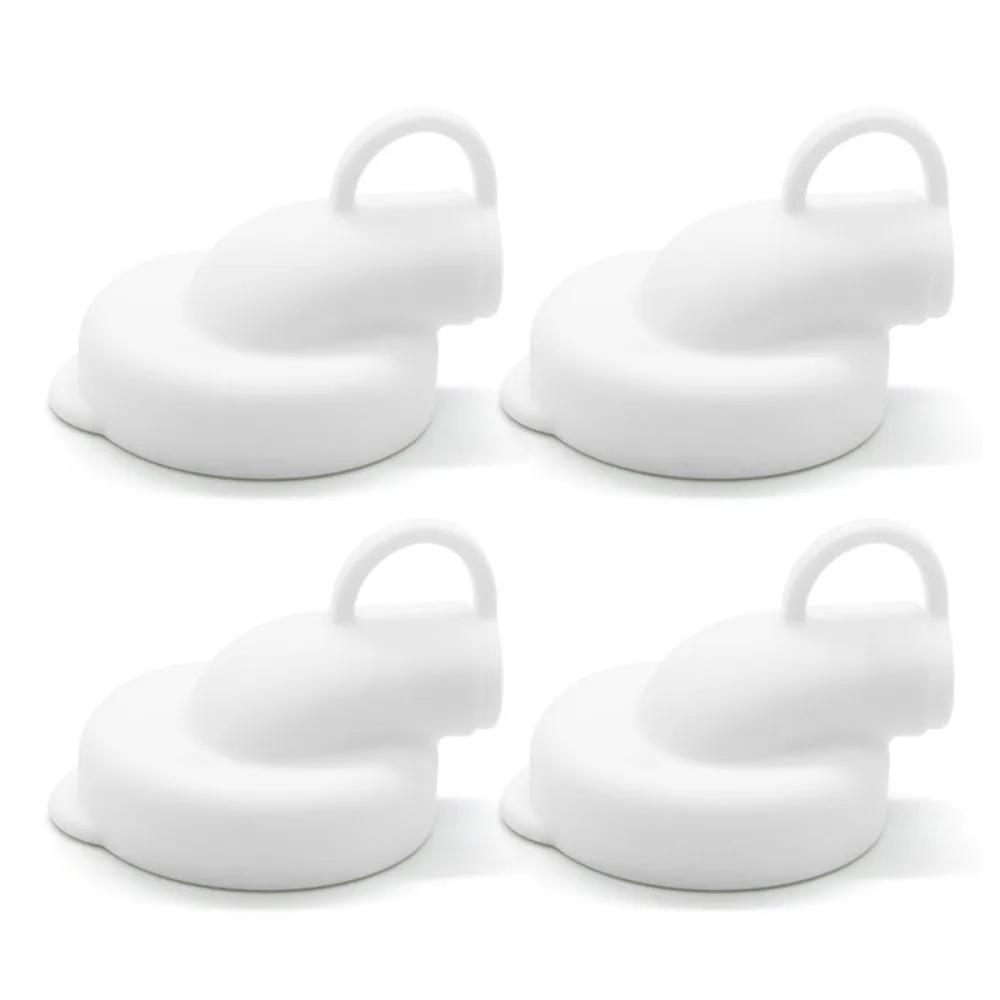 4Pcs Replacement Milk Bottle Caps Silicone Leak Proof Milk Cup Lids Spare Parts Reusable Bottle Cap Cover for Stanpac & Libbey