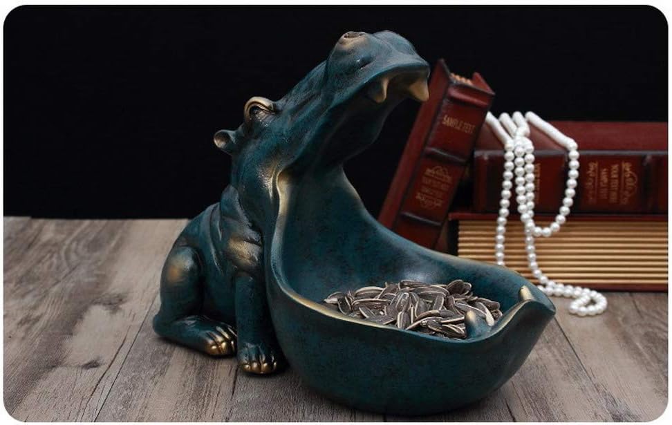 Unique Hippo Decoration Statue Figurine Home Table Decoration Gift With Exquisite Workmanship Durable And Sturdy Hippo Statue Hippopotamus Container