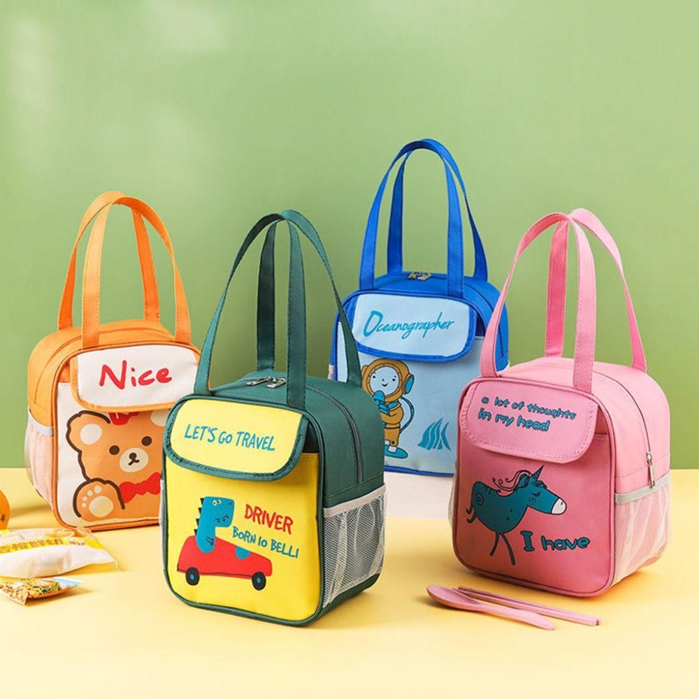 

Portable Dinner Bags Insulated Storage Bag Easy To Clean Lunch Bag Convenient Travel оранжевый