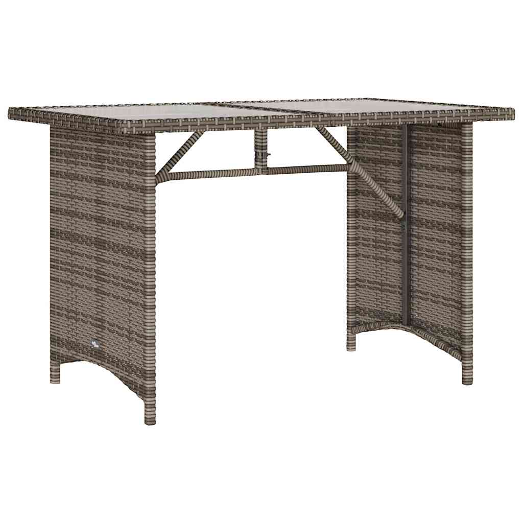 2 Piece Outdoor Dining Set with Cushions Grey Poly Rattan