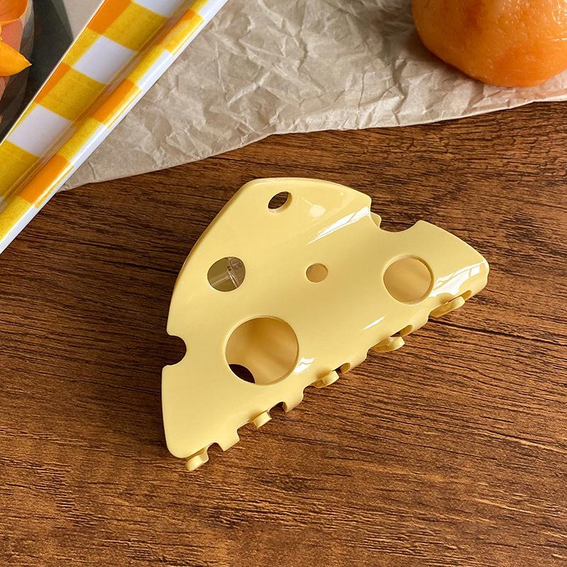 Fashion Cute Fun Creative Design Cream Cake Yellow Cheese Hair Clip Ponytail Claw Clip Women Girls Hair Accessories Gifts