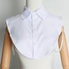 Women's Detachable White Shirt Collar – Decorative, Square, Stand-Up, Cotton, Round Collar for Spring and Autumn.