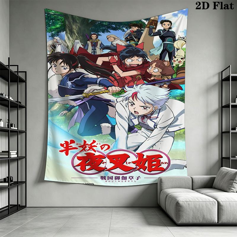 Inuyasha Complete Series Tapestry Background Cloth Fashion Print Soft Wall Covering Decoration Home Decor
