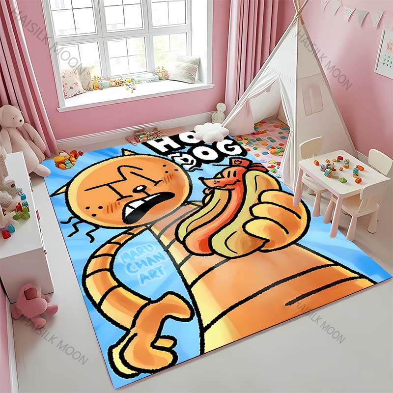Cartoon D-D0g M-Man Baby Creeping Mat Rug for Kid Play Mat Children Room Decor Area Floor Mat Anti-skid Carpet for Bedroom Gift