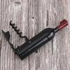 Wine Bottle Shaped Bottle Opener Plastic Champagne Corkscrew Creative Refrigerator Magnet  Party